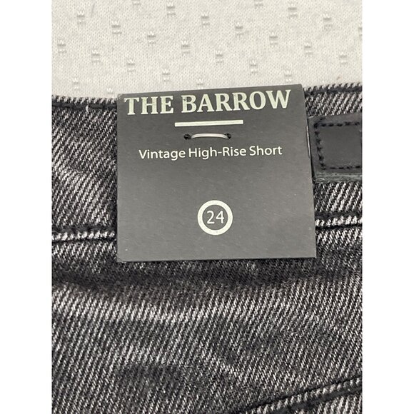Blank NYC The Barrow High Rise Distressed Black Shorts NWT Sz 24 - Picture 3 of 3
